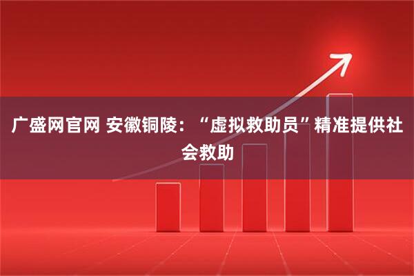广盛网官网 安徽铜陵：“虚拟救助员”精准提供社会救助