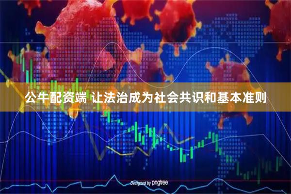 公牛配资端 让法治成为社会共识和基本准则