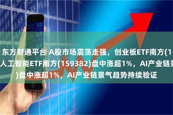 东方财通平台 A股市场震荡走强，创业板ETF南方(159948)、创业板人工智能ETF南方(159382)盘中涨超1%，AI产业链景气趋势持续验证